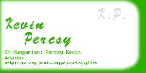 kevin percsy business card